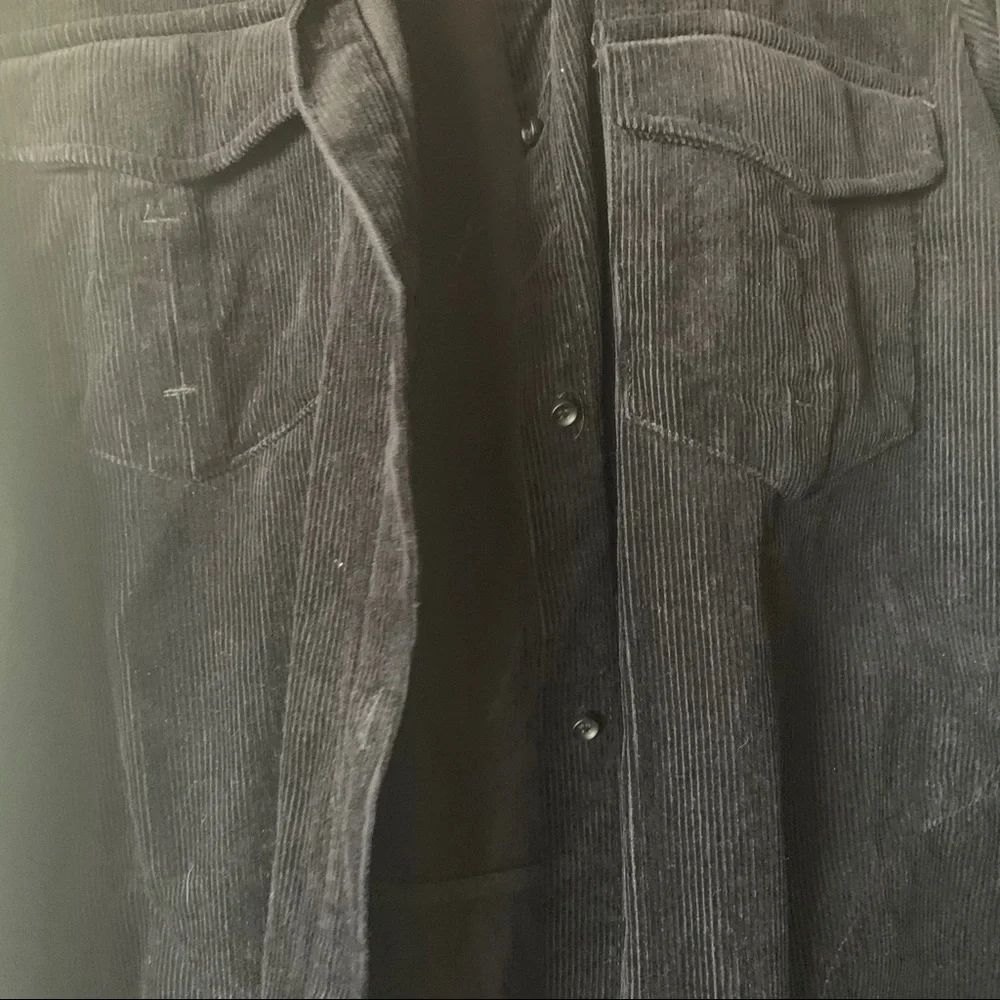 Zara Long Corduroy Overshirt Jacket